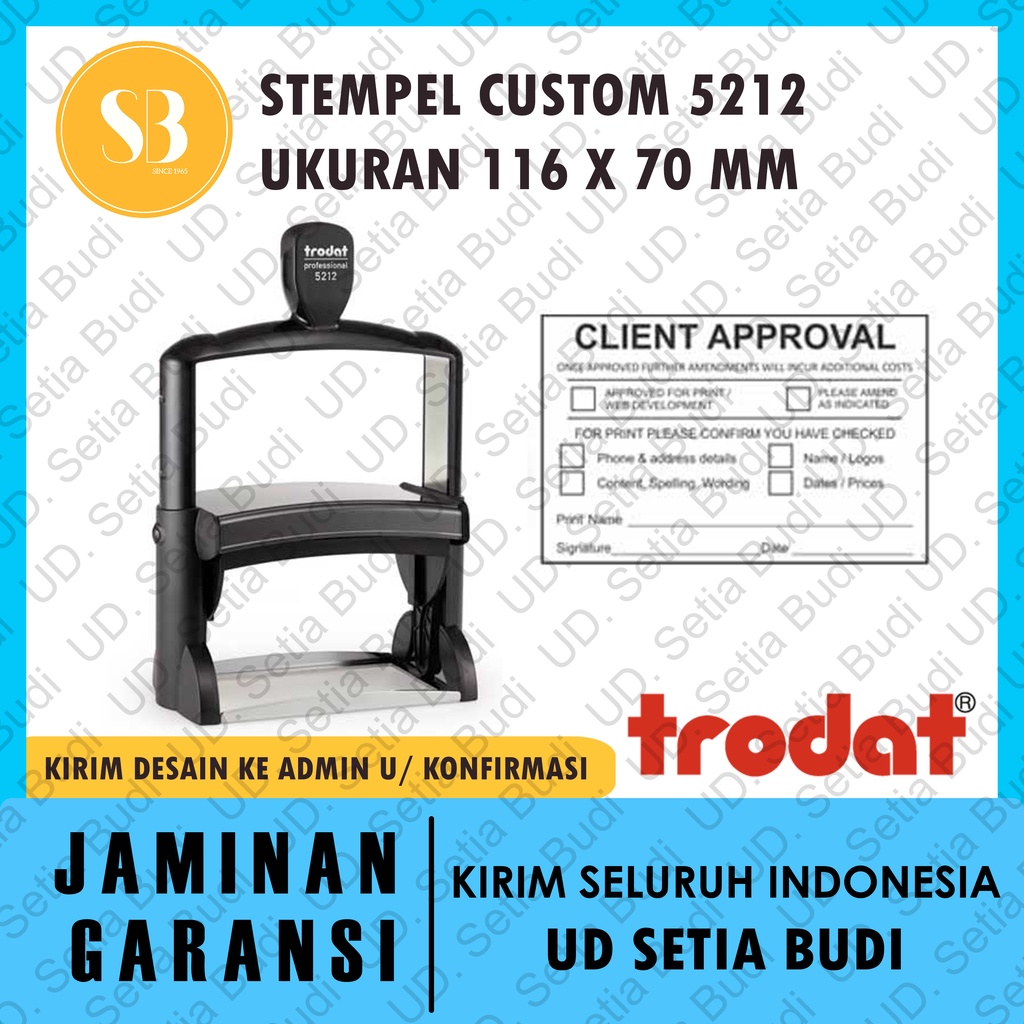 Stempel Trodat Custom 5212 ukuran 116 x 70 mm