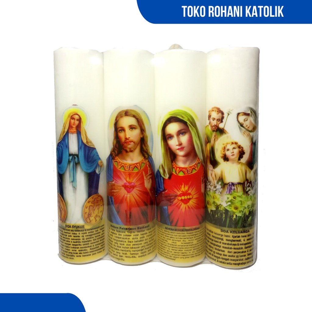 LILIN DOA - ISI 4/PAKET TINGGI 14 CM/LILIN DOA KATOLIK