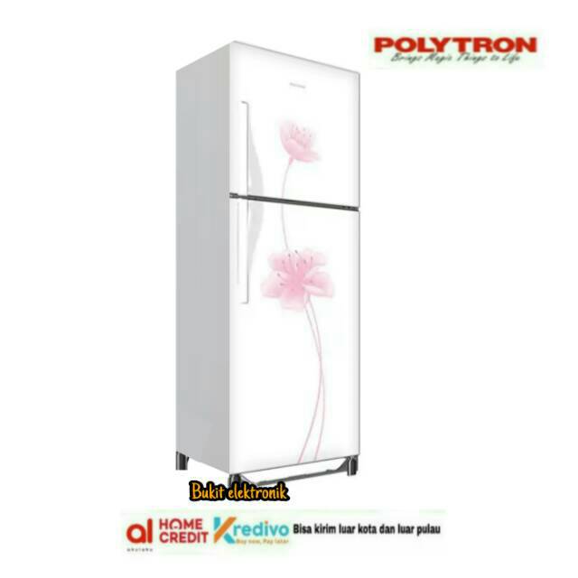 KULKAS POLYTRON PRX212W/PRX 212W METAL SERIES 210Liter