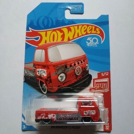 hotwheels hot wheels volkswagen t2 pickup red edition merah