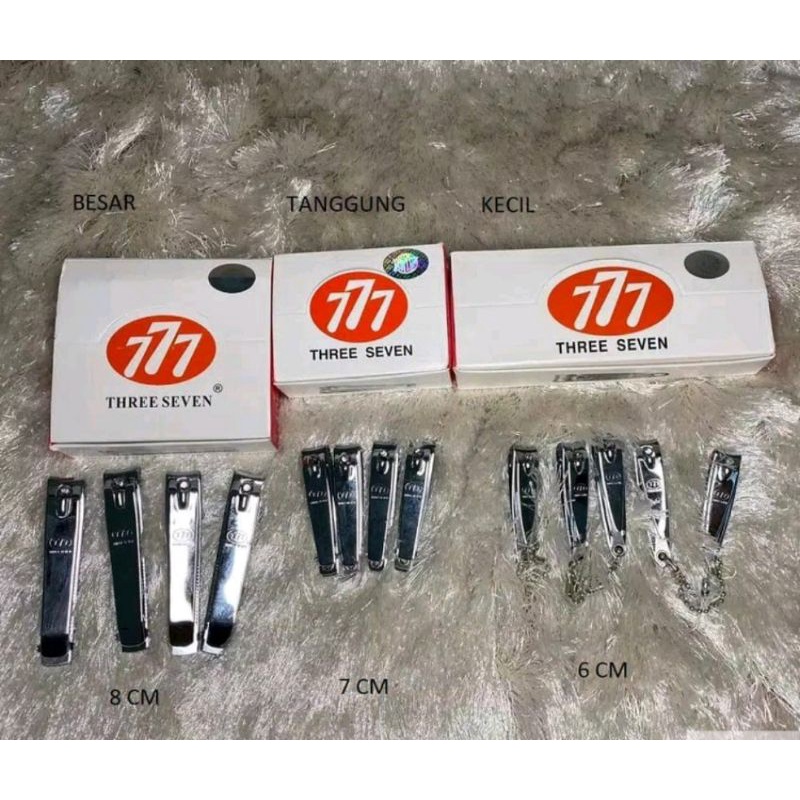 Gunting kuku 777 ukuran kecil, sedang, besar.