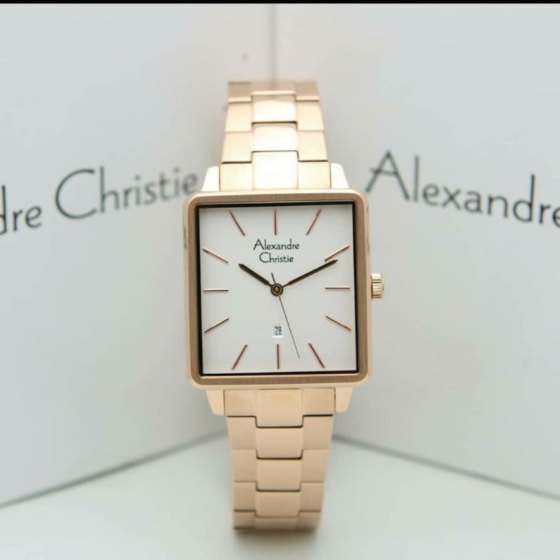 JAM WANITA ALEXANDRE CHRISTIE AC 2878 AC2878 ROSEGOLD WHITE ORIGINAL