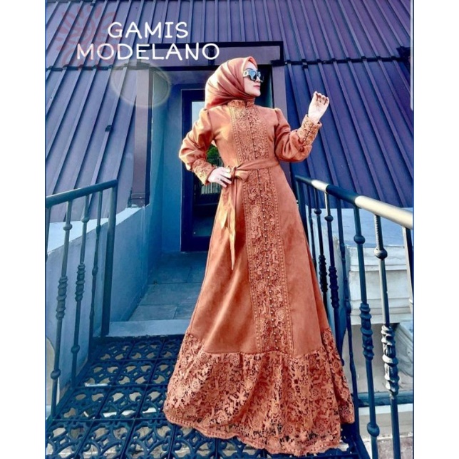 Baju gamis terbaru kekinian Gamis Syari Modelano Model Kekinian Terbaru 2021