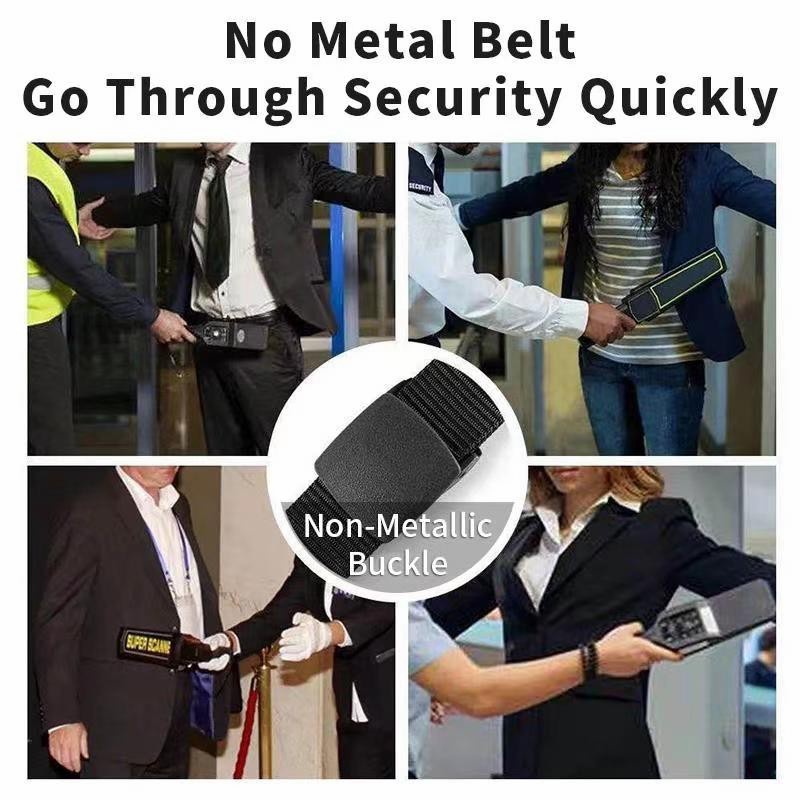 BS539 Sabuk Anti Metal Detector Gesper Tali Ikat Pinggang Anti X-Ray Belt