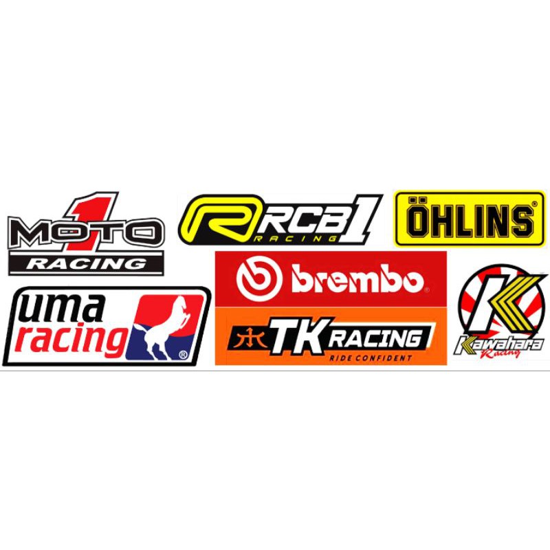 stiker pack racing isi 8 pcs