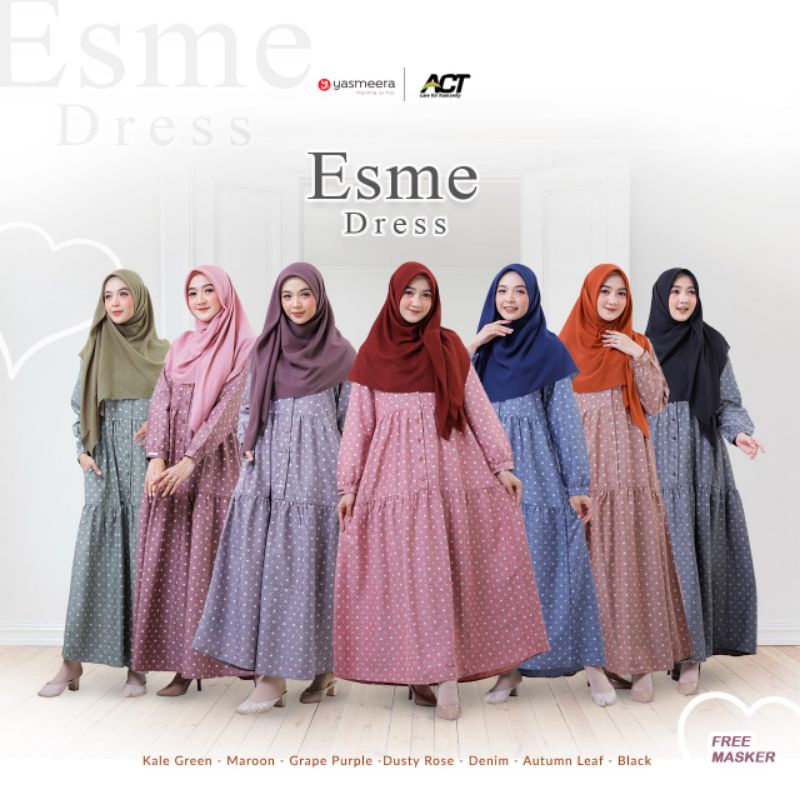 Esme Dress by Yasmeera  || Free Masker || Gamis Busui & Wudhu Friendly || Gamis Only
