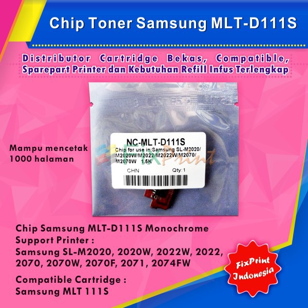 Chip Samsung Mlt-D111S Mlt-D111 Mlt-111S Mlt-d111se, Chip Reset Printer Samsung SL-M2020