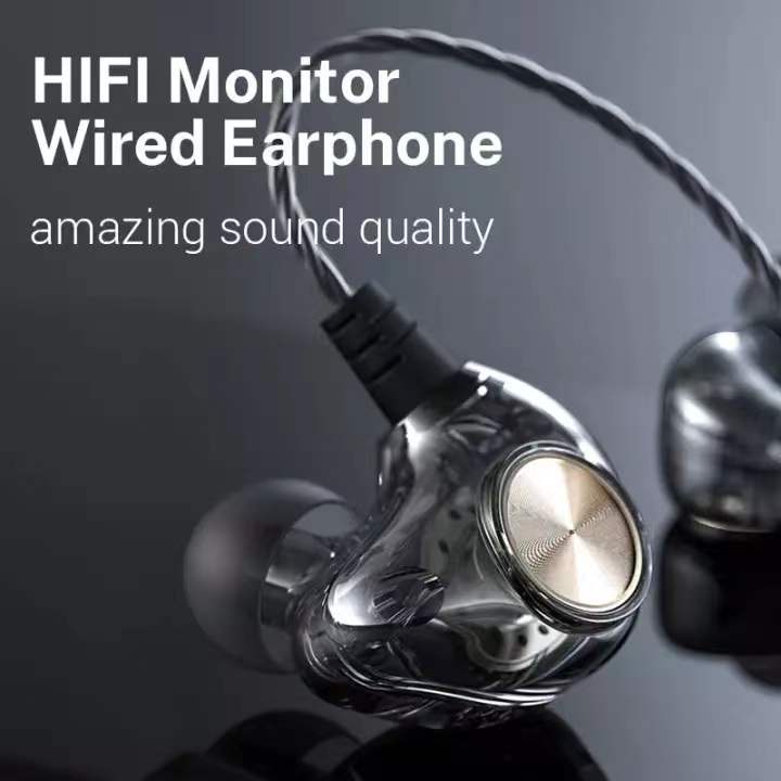 K1 Earphone In Ear HIFI Subwoofer Dengan Kabel + Mic + Jack 3.5mm Untuk Olahraga