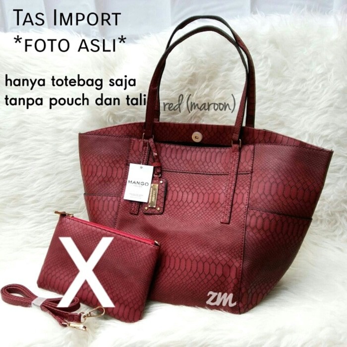 PROMO Tas Croco Mango Touch Fashion Import Korea  ZM0347 Red Terlaris