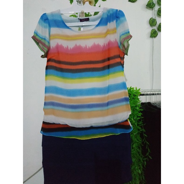 Dress Sifon lengan pendek