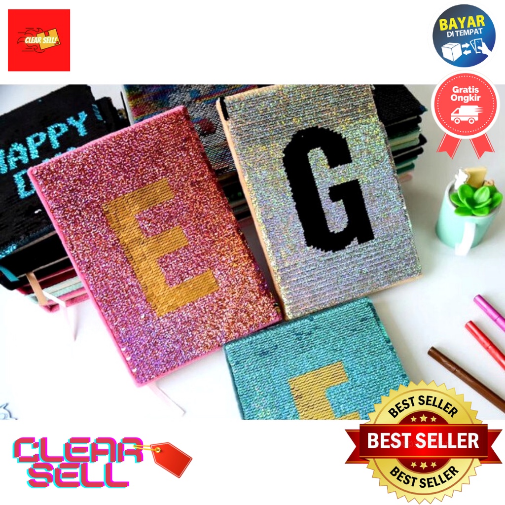 

Buku tulis 2 in 1 / Notebook / Notepad motif Huruf F2082