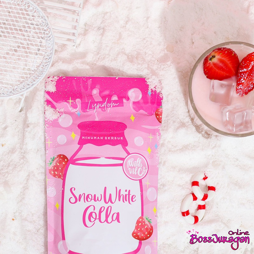 (BOSS) SNOW WHITE COLLA MELON/STRAWBERRY 55gr / collagen drink / minuman collagen snow white / minuman bubuk collagen / SNOW WHITE COLLAGEN DRINK