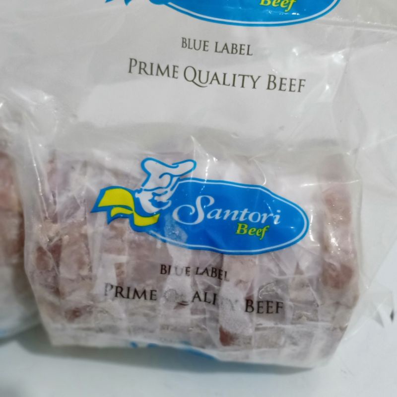 Santori Beef Wagyu Meltique Meltik Sapi isi 10x100gr Bandung Steak Murah 1 kg Asli Plastik Print Biru