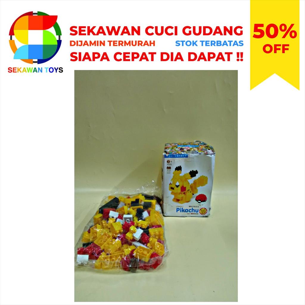 Mainan Anak/Gure Block Pikachu SEKAWAN SALE 22