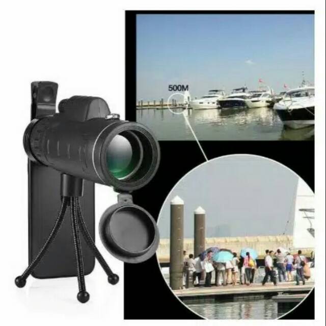 Teropong Monocular HD Fokus + Holder Hp + Tripod