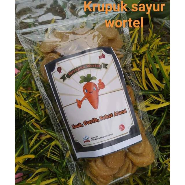 Kerupuk Wortel Mentah Jajanan Murah Snack Ringan Cemilan Sehat Khas Brebes 200gr