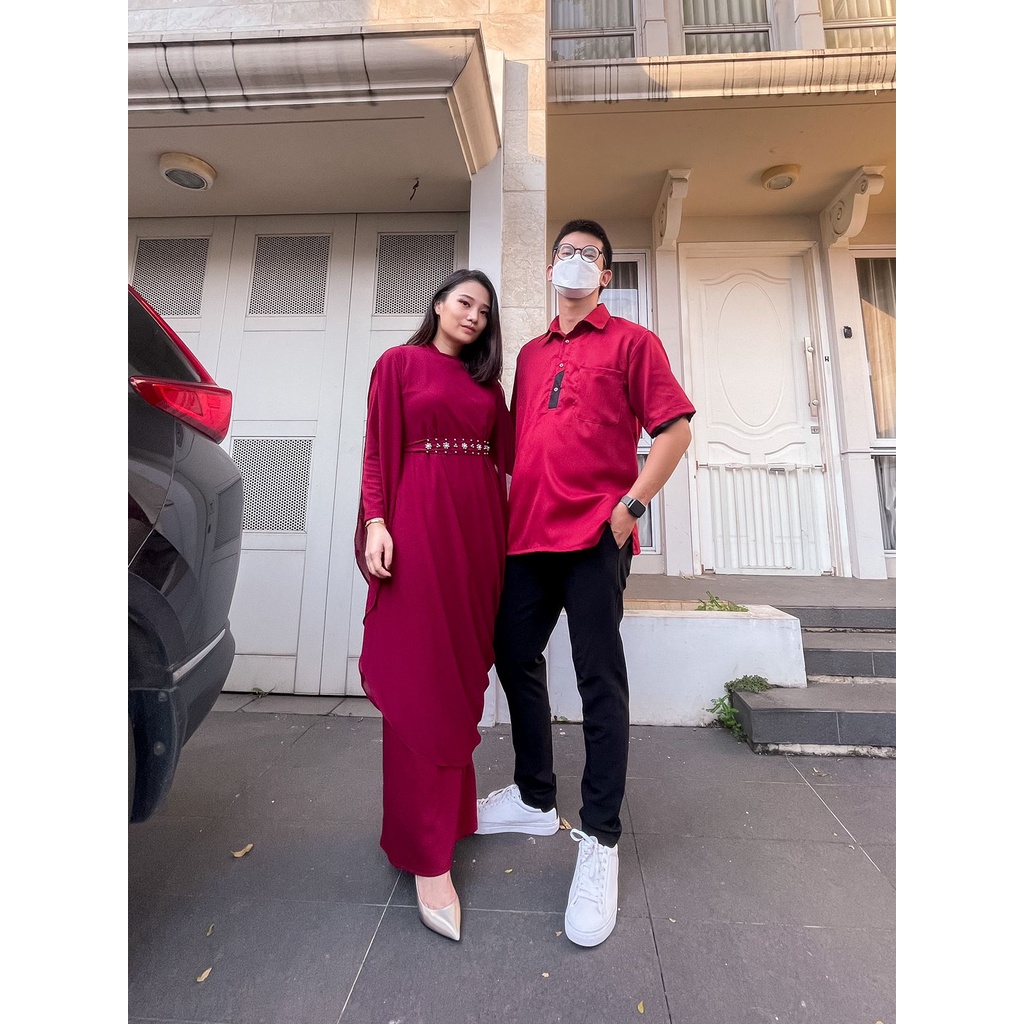 670 couple# gamis dan kemeja terbaru edisi ramadhan,, set couple murah dan terbaru