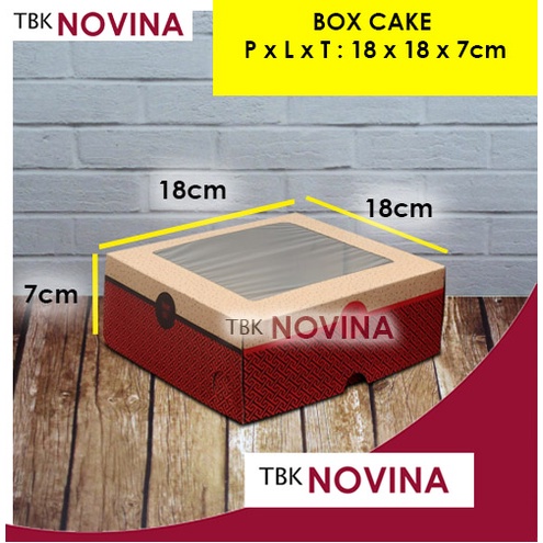 KOTAK KUE CAKE / BOX CAKE TART / DUS BOLU KUE ULANG TAHUN BROWN