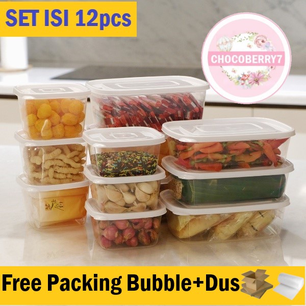 Calista Rumoi Bening Toples Set isi 12pcs container kulkas wadah plastik kotak makan