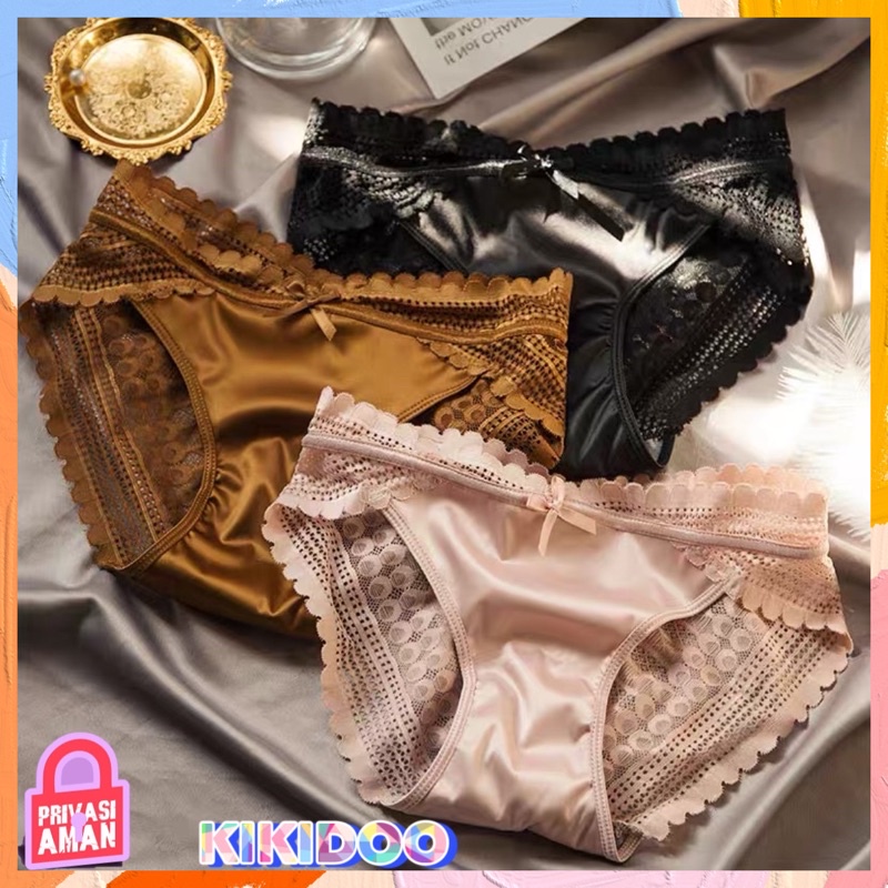 Celana Dalam Wanita Polos Cute Lembut Big Size Terbaru Kekinian V6K5 Promo Jumbo Brukat Karakter Bag