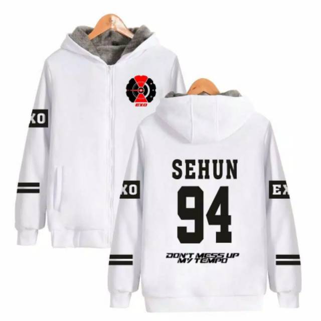 hoodie zipper kpop exo tempo request nama nomor Member