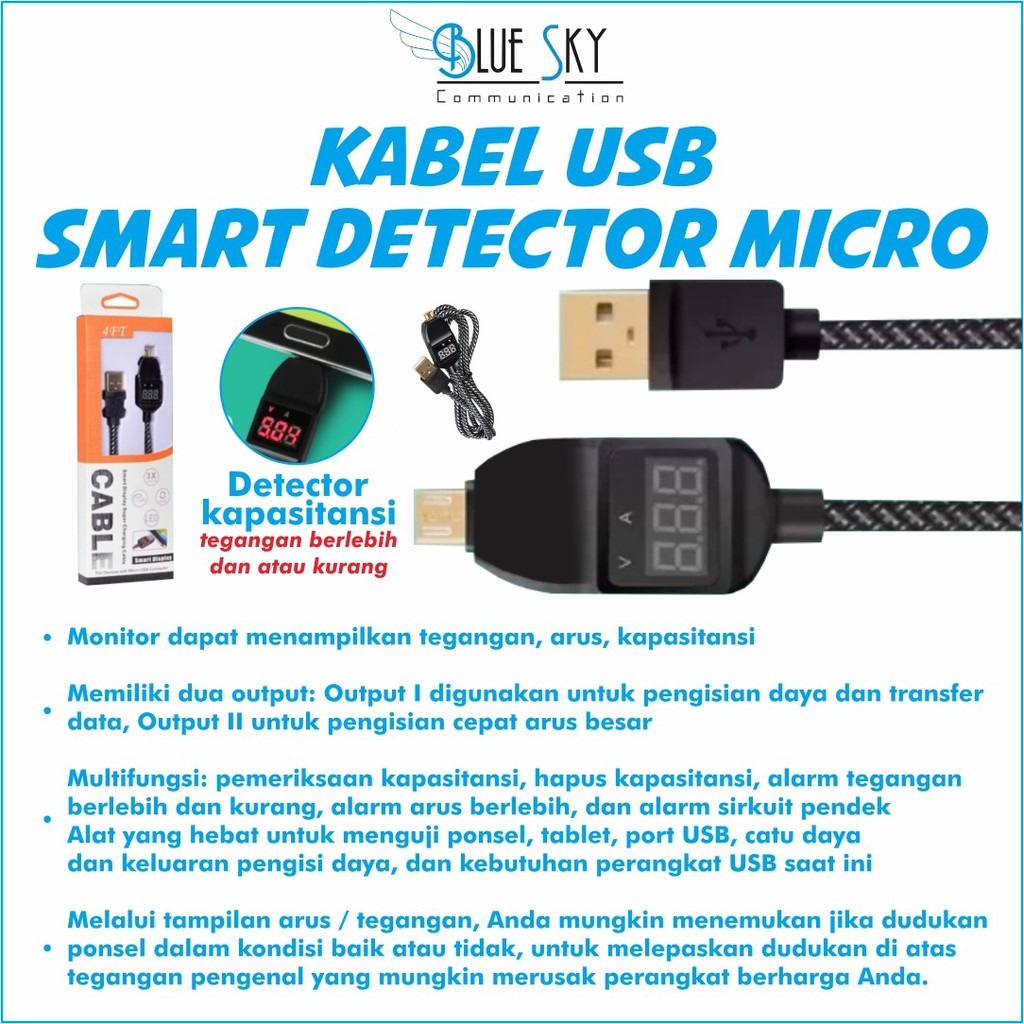 KABEL USB 4FT SMART DETECTOR V8 / MICRO