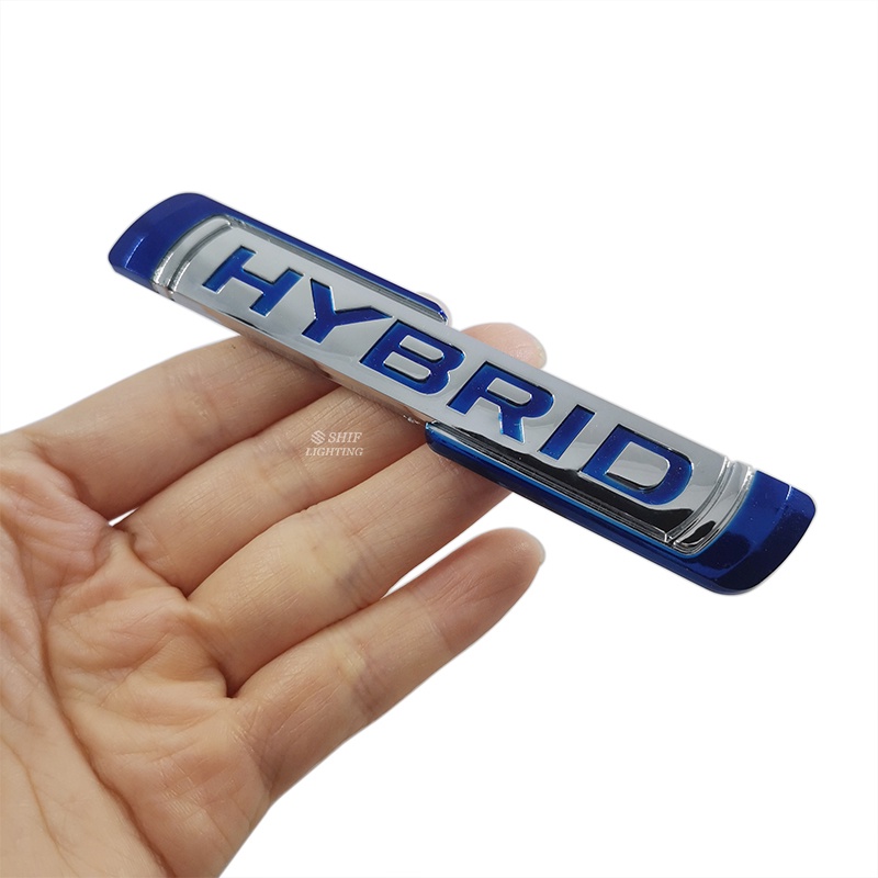 1pc Stiker Emblem Logo HYBRID Bahan ABS Untuk Bagasi Belakang Mobil Universal