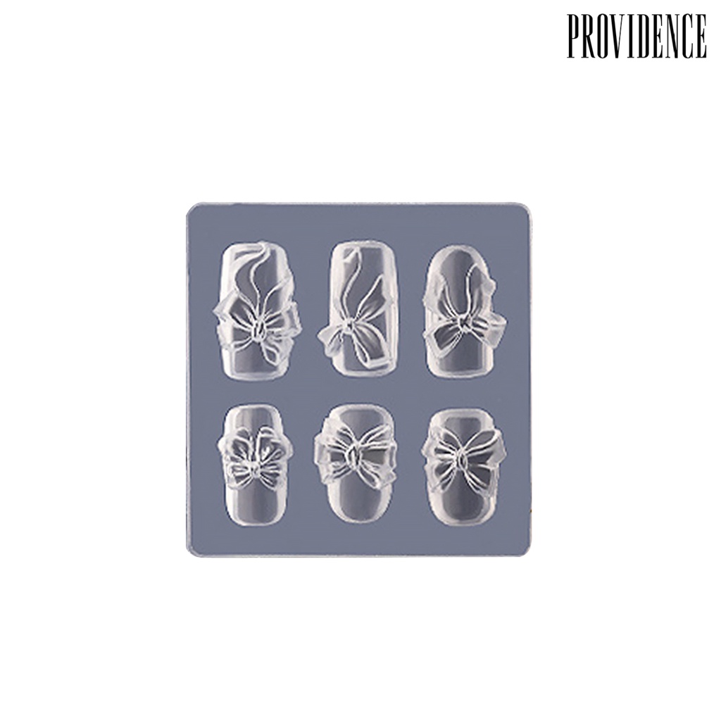 Providence Nail Bowknot Mold Reusable DIY Silicone 3D Manicure Bows Plate for Girl