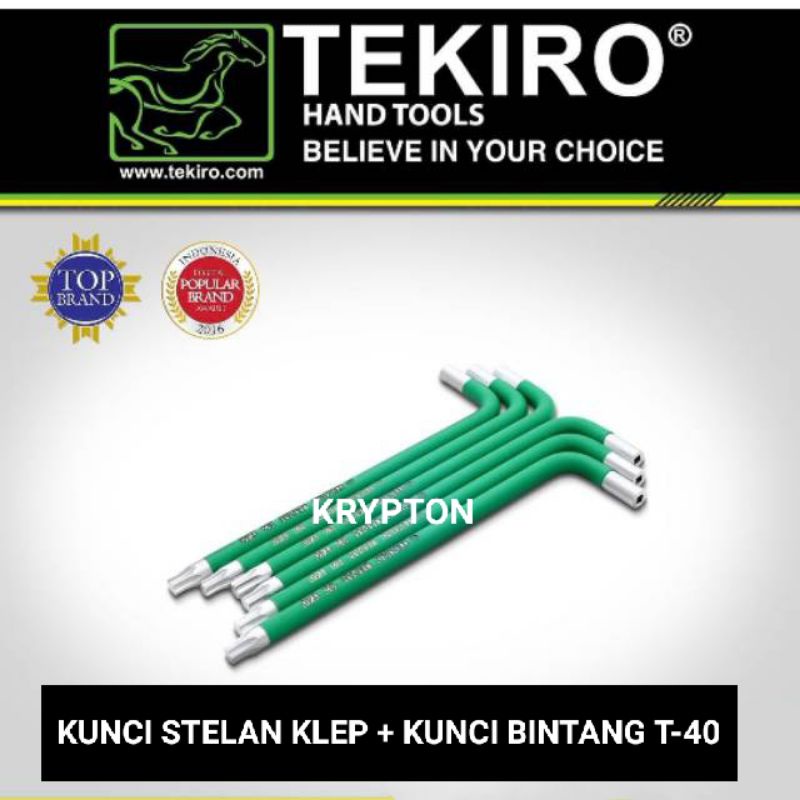 KUNCI STELAN KLEP 3MM + KUNCI L BINTANG T-40 TEKIRO