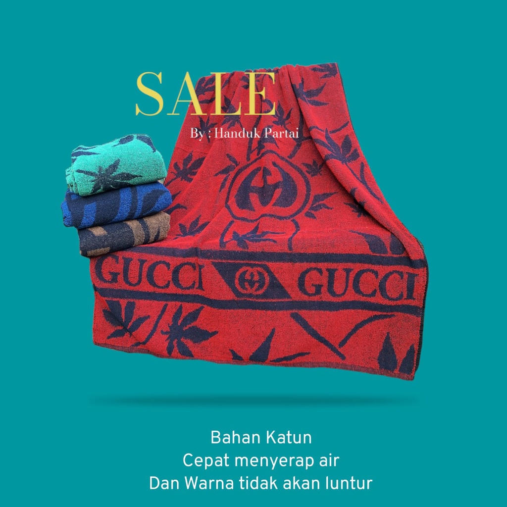 Handuk Gucci Jumbo 80x150 | Handuk Mandi Gucci SAKURA / handuk mandi dewasa / handuk dewasa / handuk