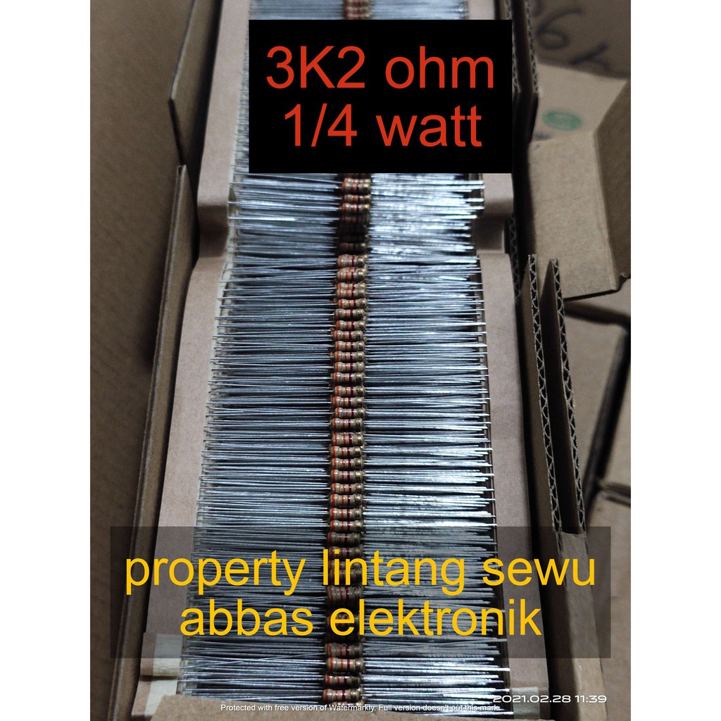 10PCS resistor 3k3 ohm 3.3 kilo ohm 3300 ohm 0.25 watt 1/4 watt