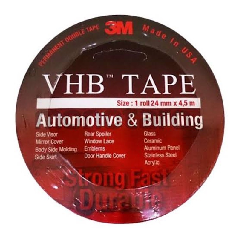 Jual 3M VHB DOUBLE TAPE 12mmx4.5m Oiginal (bangunan Dan Otomotif ...