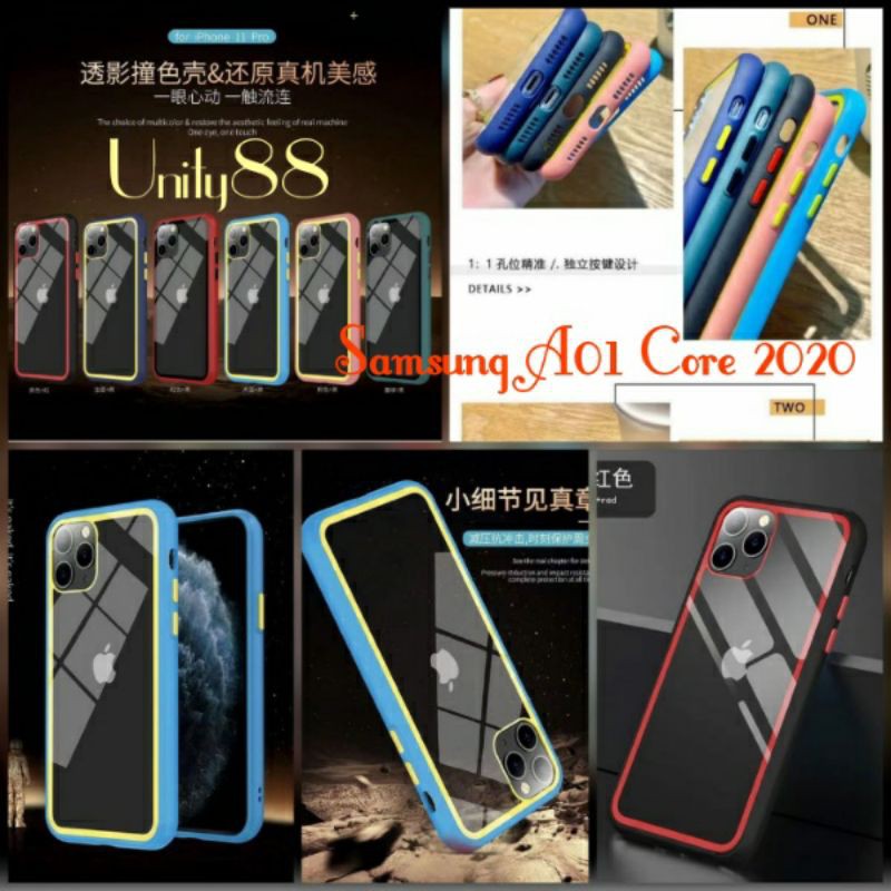Hard Case Samsung A01 Core 2020 Bumper Macaron Dove silikon hp terbaru