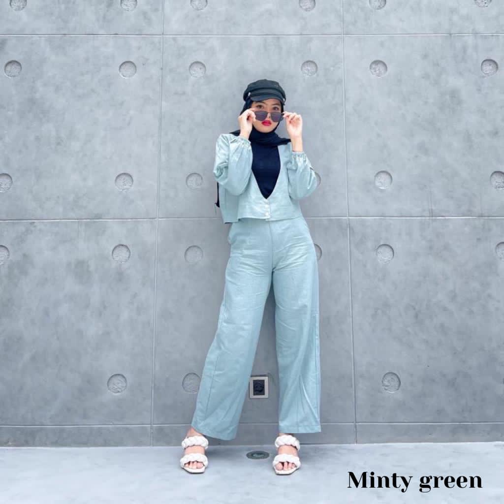 BEFAST - ZEC OOTD Setelan MISYURE / Set Hailey / One Set Hailey / Setelan Wanita Terbaru Polos / Setelan Unik / Setelan Kekinian Bisa Di Pakai Wanita Hijab / Setelan Cewek Celana Panjang Kekinian / Stelan Cardigan Wanita Lengan Panjang