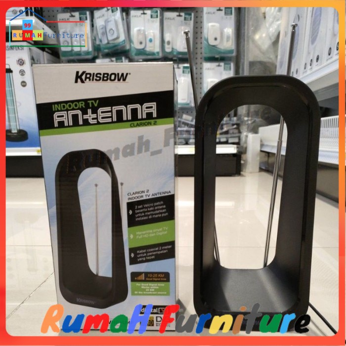 Krisbow Antena TV Indoor Clarion antena TV DIGITAL & Analog