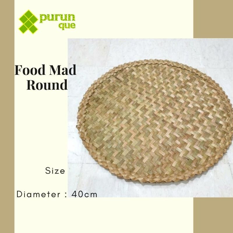 Food Mad Round (Tikar anyaman purun tradisional)