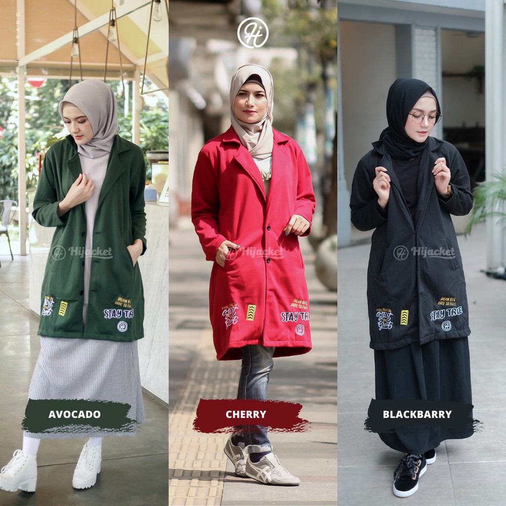 Hijacket Elma Series Origilal Jaket Hijabers Bahan Premium Fleece yang 