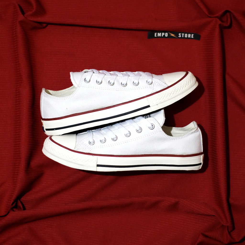 Converse All Star Classic White Low Ox BNWB Sepatu Kasual &amp; Sekolah Pria Wanita Sneakers