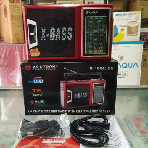 Paling Dicari!! Radio Asatron R-1064 USB AM/FM/SW 3 Band Portable Radio