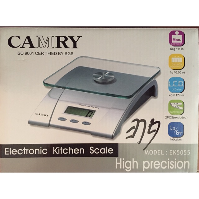 Timbangan Dapur Digital Camry EK-5055, Kapasitas 5 kg, Silver
