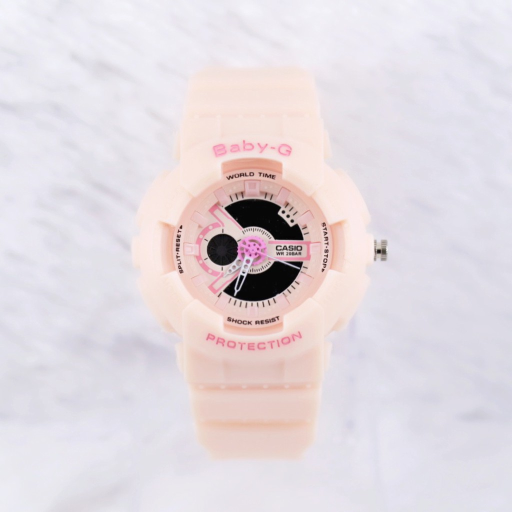 JAM TANGAN WANITA G-SHOCK CASIO BABY-G GA-110 PEACH