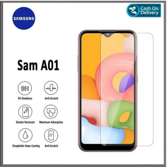 SAMSUNG A01 TEMPERED GLASS BENING SCREEN PROTECTOR