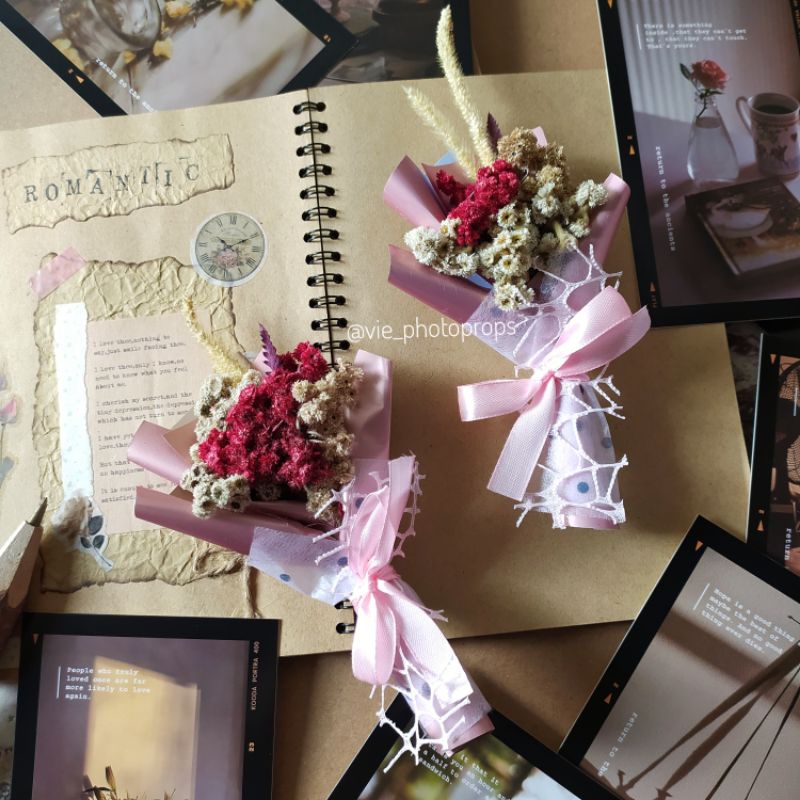 BUKET MINI Props Foto / bunga kering properti fotografi