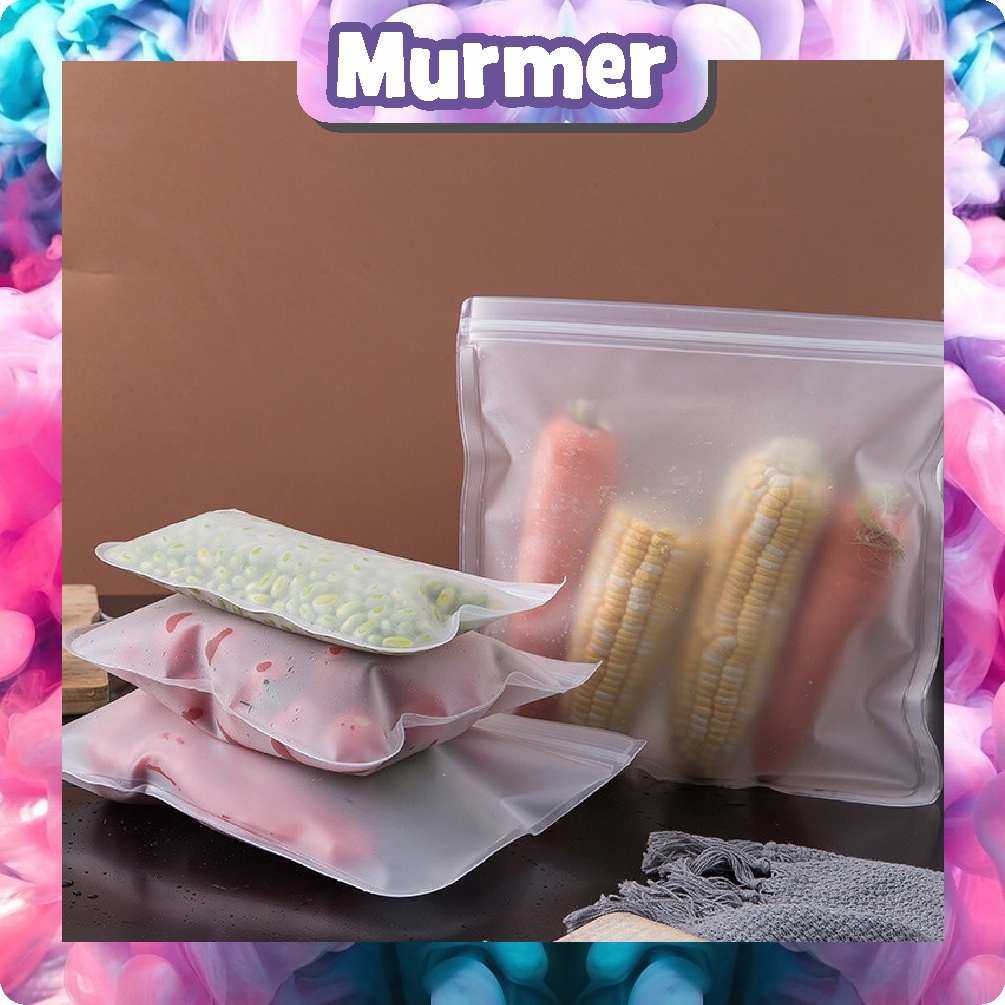 MurmerOfficial R465 Kemasan Penyimpanan Sayur Buah di Kulkas Plastik Kulkas Penyimpanan Tebal / Plastik Penyimpanan / Plastik Ziplock Buram Plastik Reusable