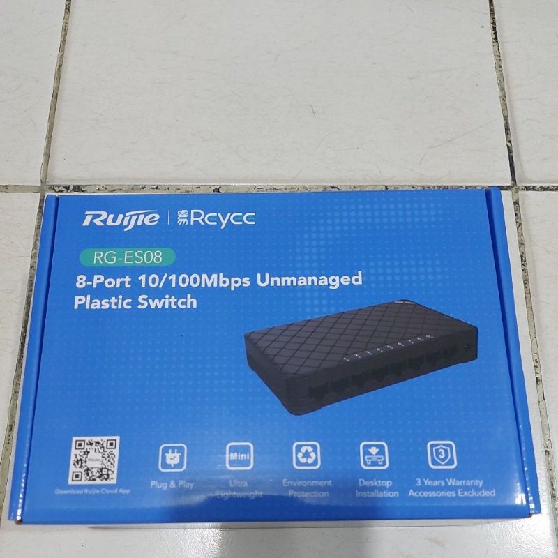 Hub switch 8 port RUJIE 10/100Mbps