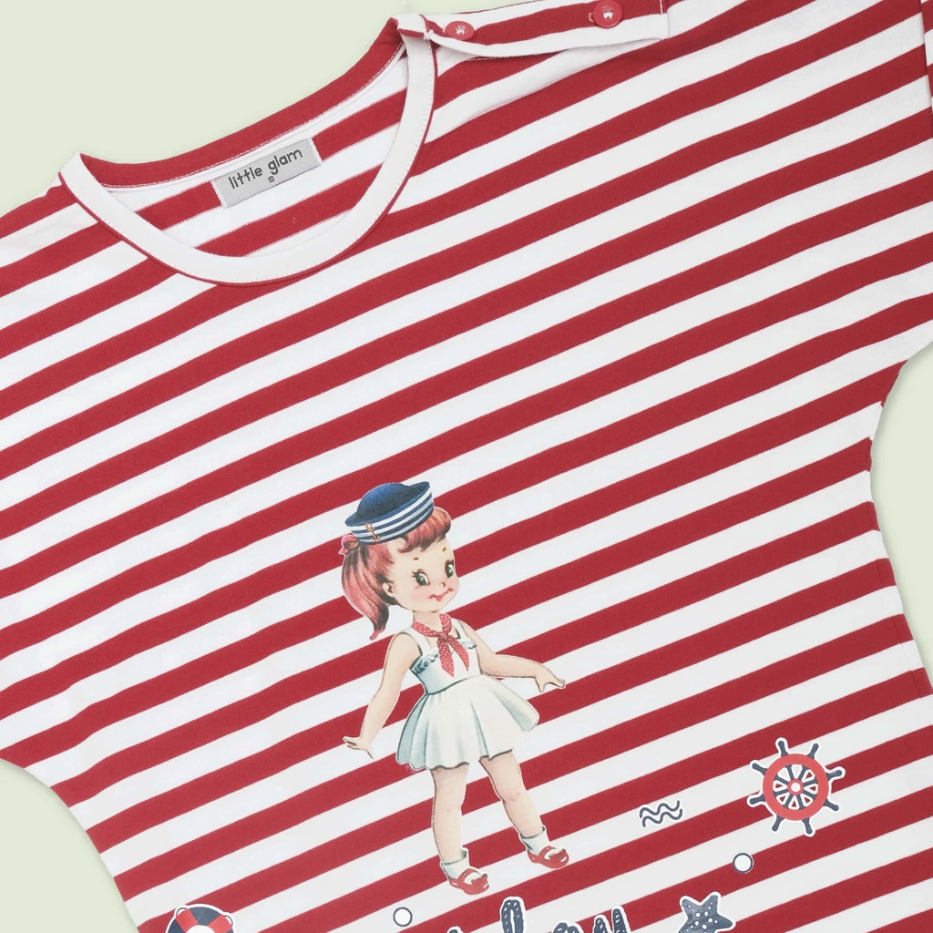 Little Glam Kaos Anak Perempuan - Ahoy T-Shirt