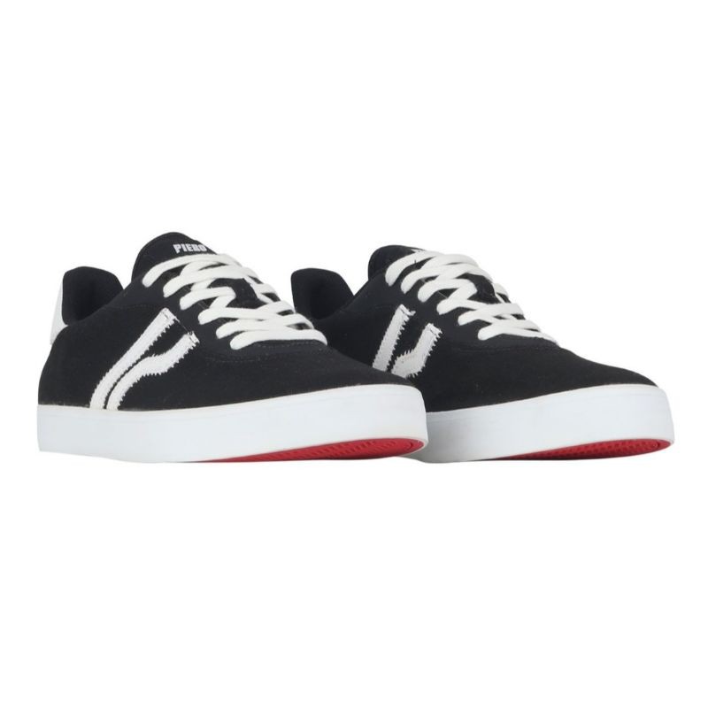 Sepatu Olahraga Lari Piero Vulcano CVS Black White Original 100%