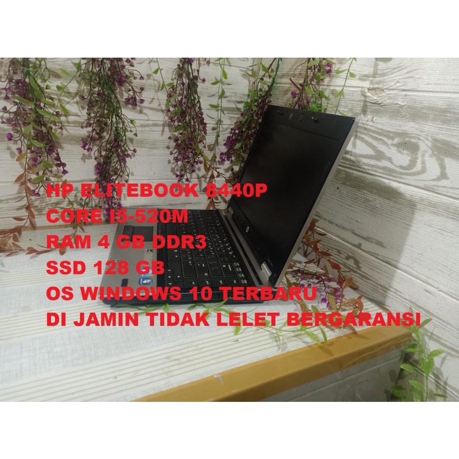 Laptop HP Elitebook 8440p core i5 ram 4gb ssd 128 ngebut bergansi