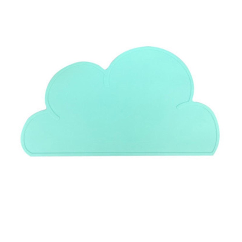 Mary Alas Makan Bayi / Anak Bentuk Awan Bahan Silikon Anti Slip BPA Free Reusable