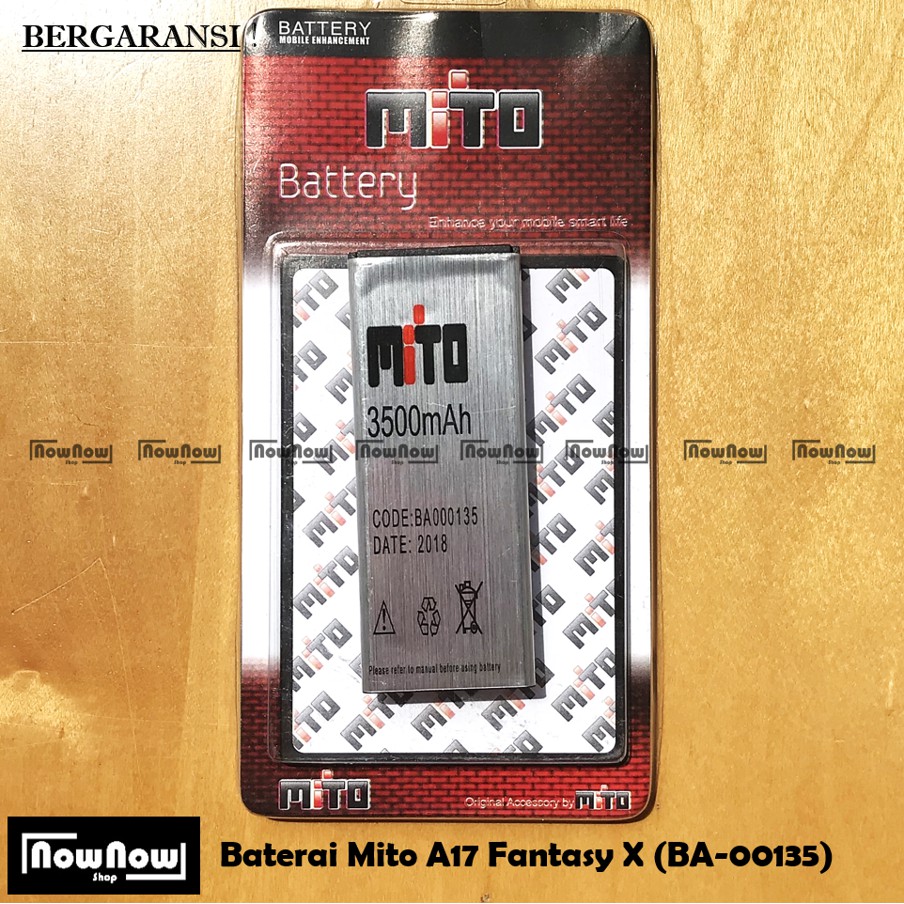 Baterai Mito A17 Fantasy X BA-000135 Original Double Power Batre Batrai HP BA00135